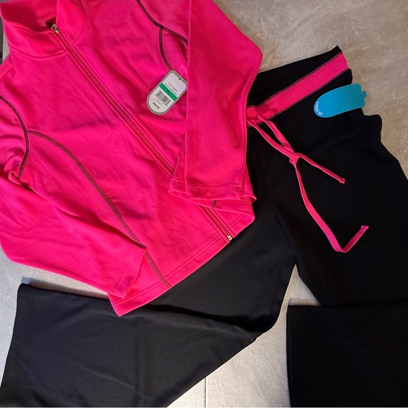 Retro Power Pink and Black Be Inspired Activewear Set NWOT - Picture 14 of 14